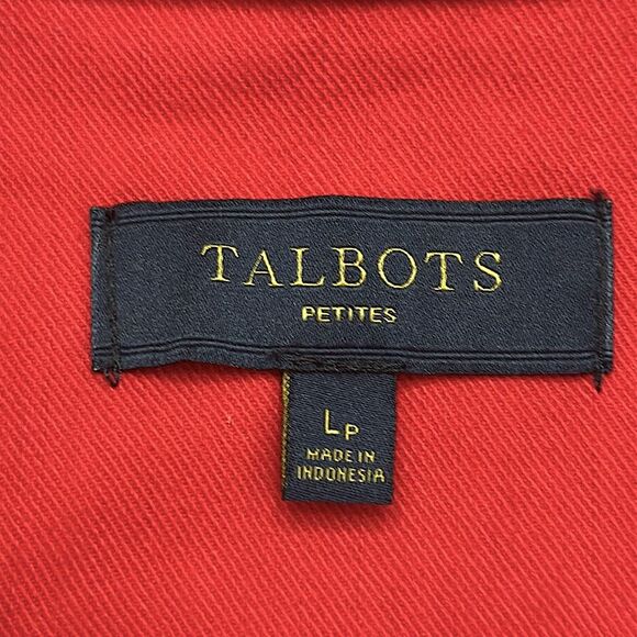 Talbots Classic Red Denim Jacket Size LP NWOT - Picture 12 of 14